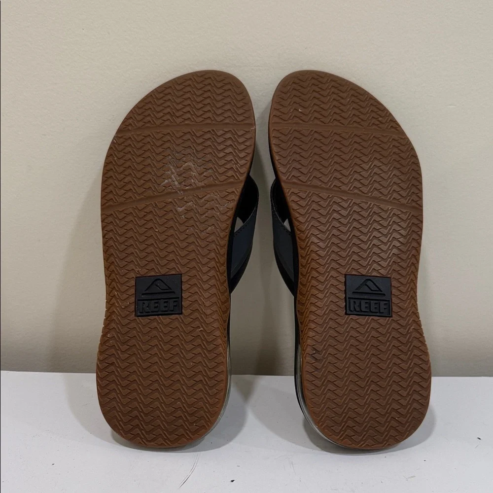 *Reef Men's Black and Gray Flip Flops (sz 10)